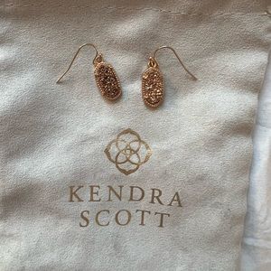 Kendra Scott rose gold pendant earrings
